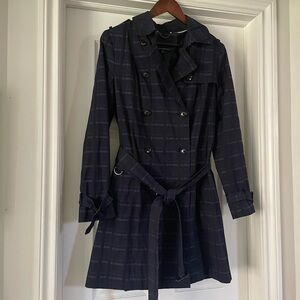 Banana Republic plaid trench coat